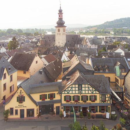 רודסהיים אם ריין Weinhotel Des Riesling Zum Gruenen Kranz מראה חיצוני תמונה