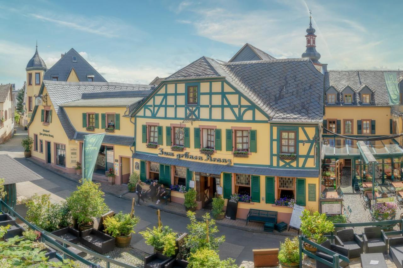 רודסהיים אם ריין Weinhotel Des Riesling Zum Gruenen Kranz מראה חיצוני תמונה